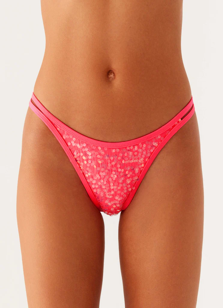 Bas de maillot de bain Croatie - Paillettes roses