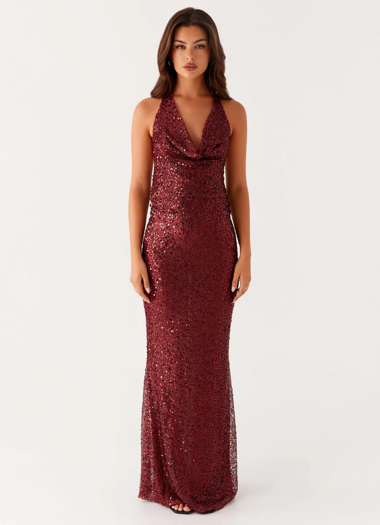 Robe Maxi Strass Trésor - Fuchsia