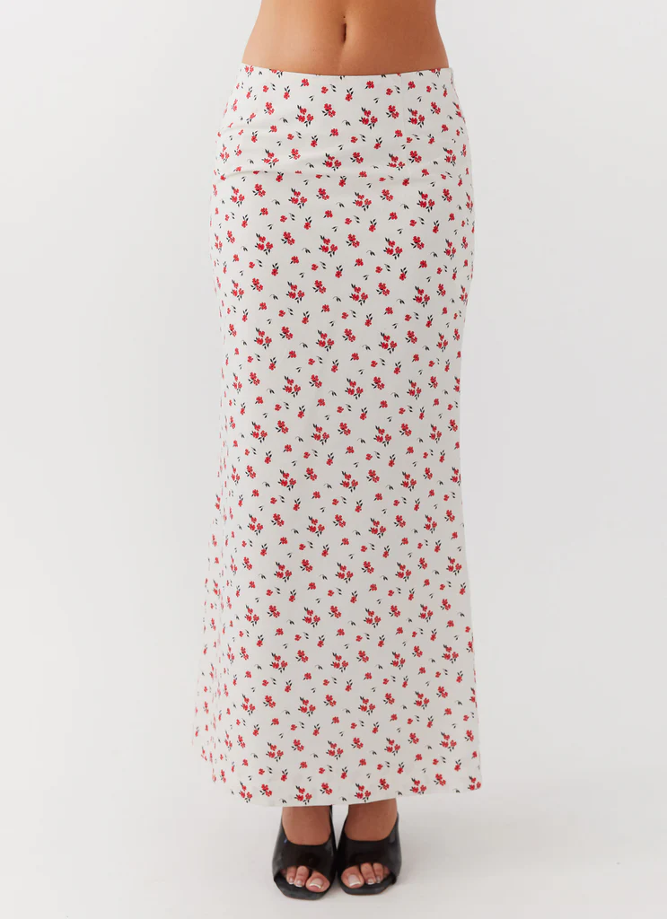 Jupe maxi en lin Ariana - Fleurs Poppy