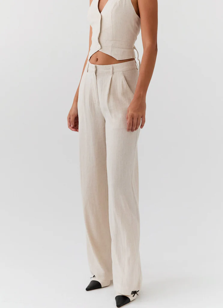 Pantalons en lin Heatwave - Oatmeal