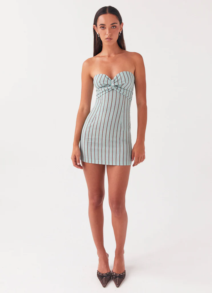 Robe Mini en Lin Noline – Rayures Côtières Robe Mini en Lin Noline - Rayures Côtières