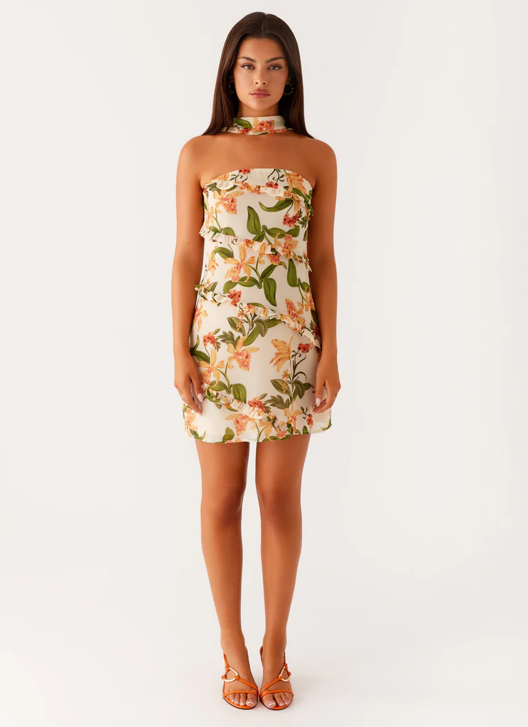 Robe Mini Sans bretelles Edwina - Imprimé floral