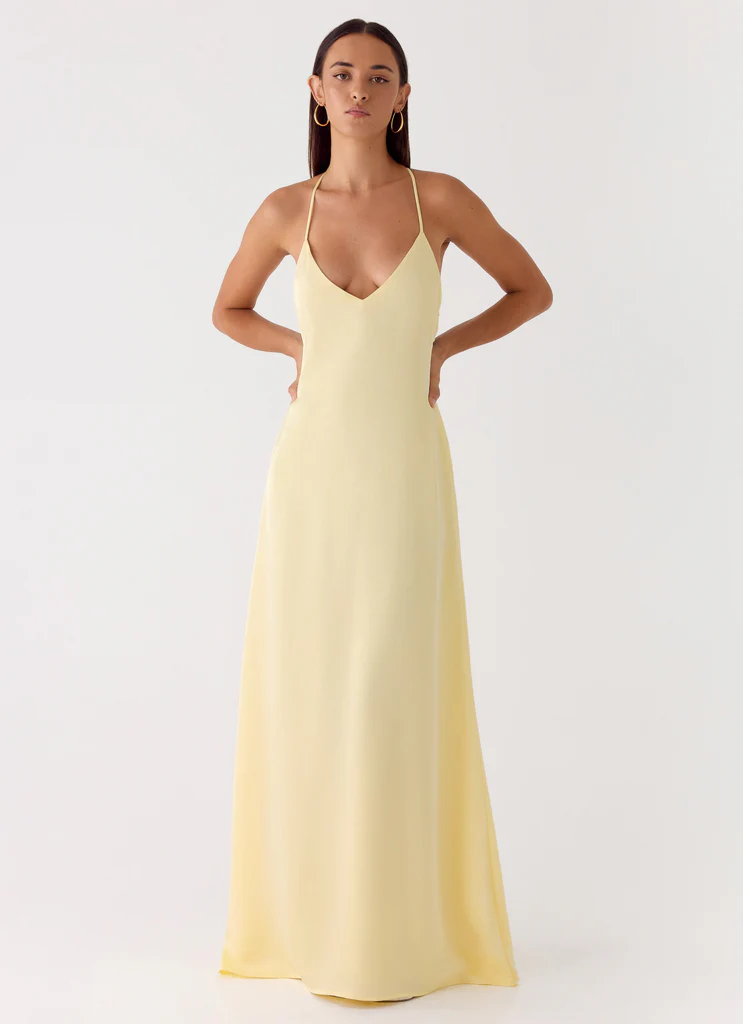 Robe Maxi Fine Line - Jaune