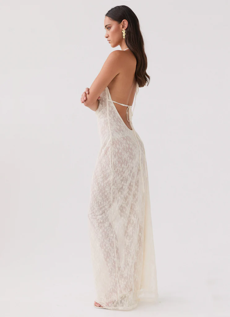 Robe maxi Champagne Coastline - Ivoire