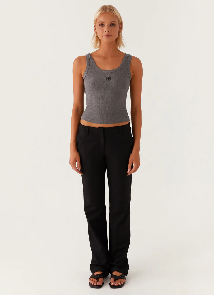 T-shirt Signature - Gris foncé marle
