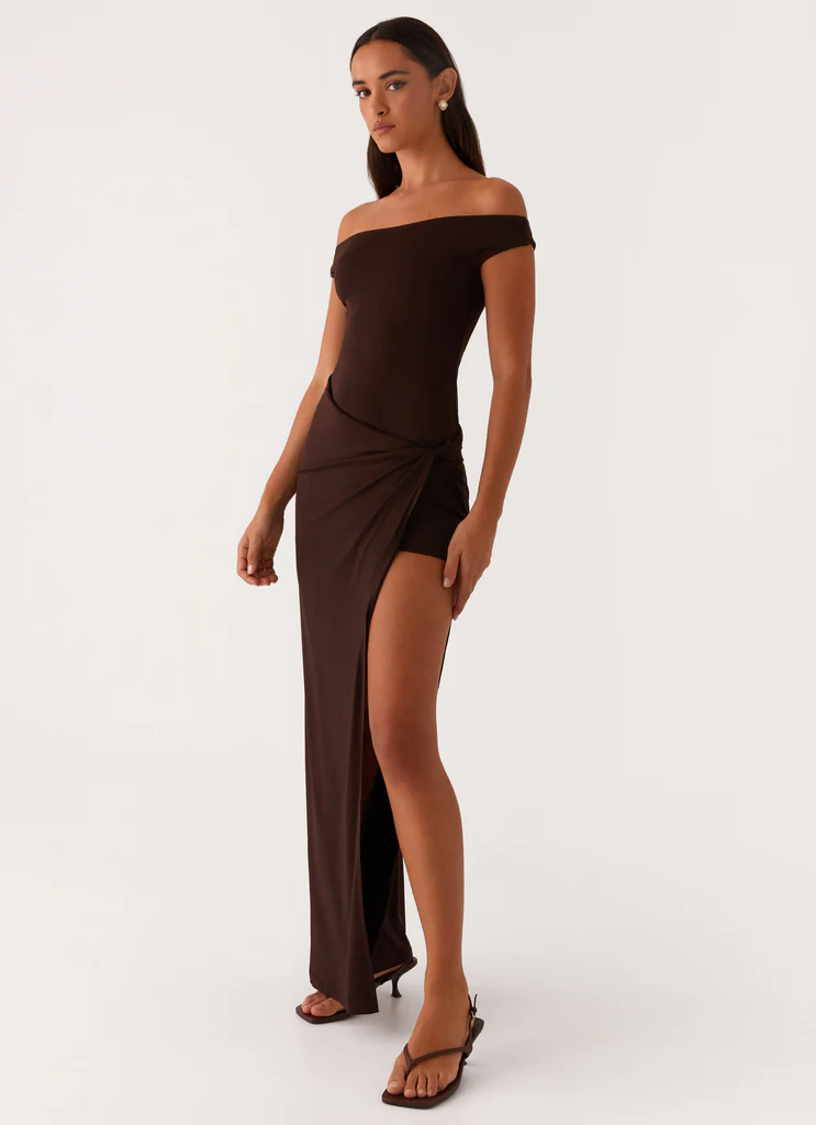 Robe maxi Amerie - Chocolat