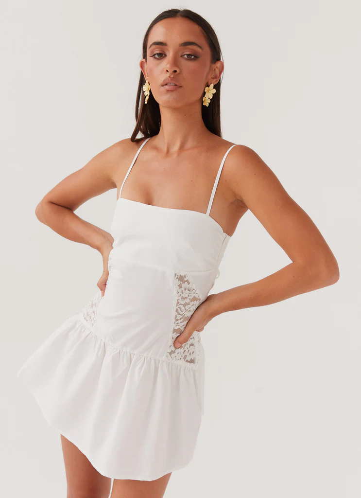 Robe Mini Cotton Cloud - Blanc
