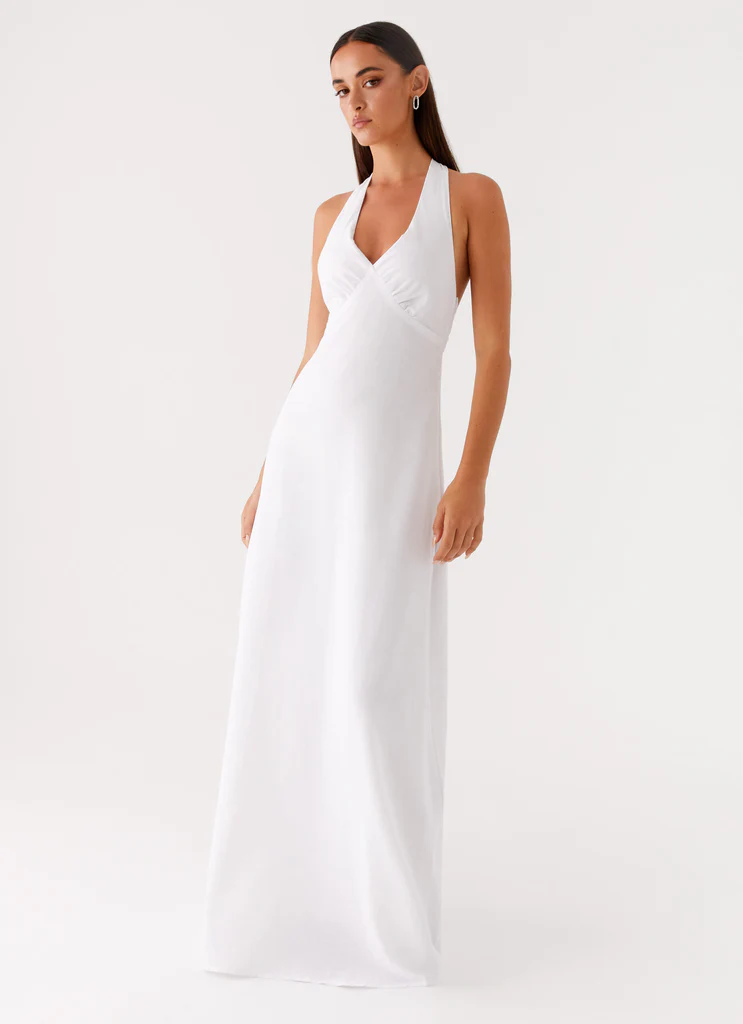 Robe maxi en lin Heavy Hearted - Blanc