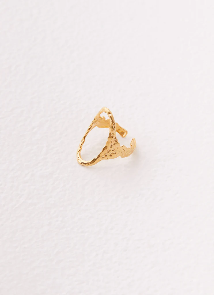 Bague Kyra ovale texturée - Or