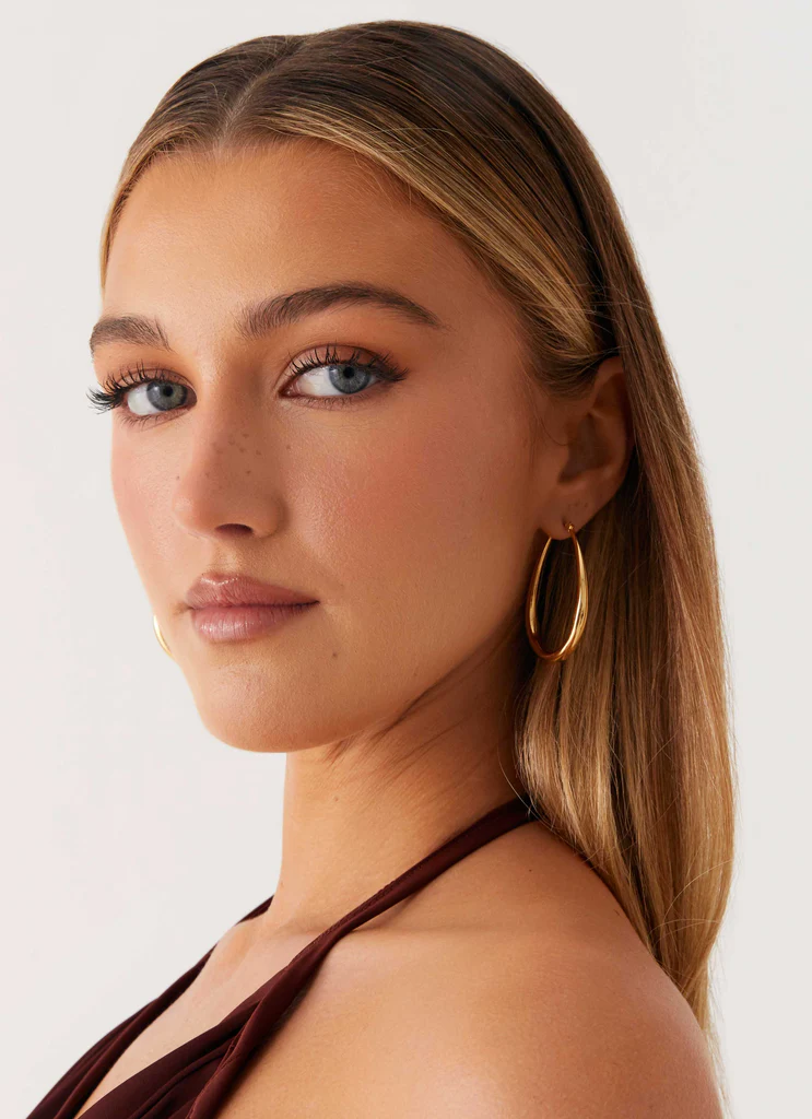 Boucles d'oreilles en anneau Gleam - Or