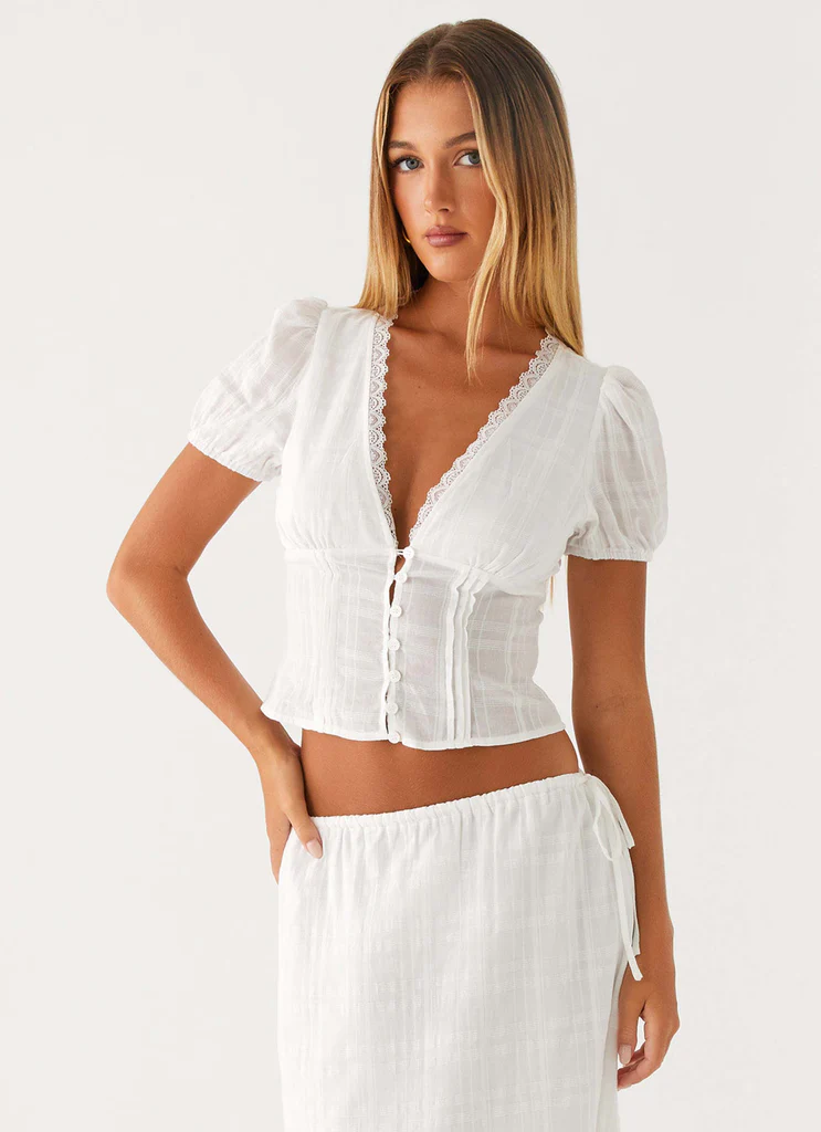 Chemise à boutons Sweet Lullaby - Blanc
