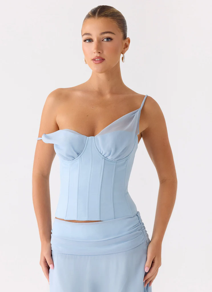 Haut Corset Natalya - Bleu Pâle