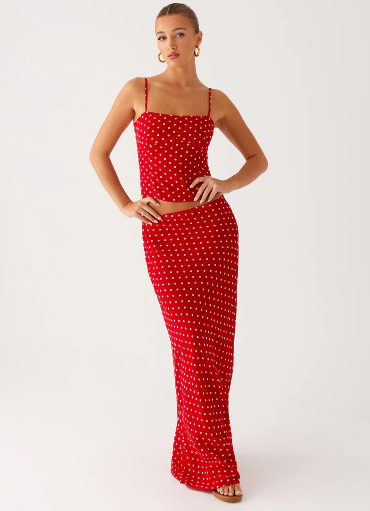 Jupe Maxi Bendita - Pois rouges