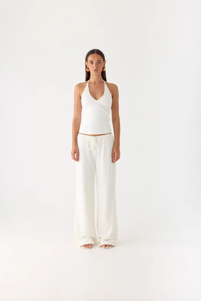Pantalon Henry à taille basse – Ivoire Pantalon Henry à taille basse - Ivoire