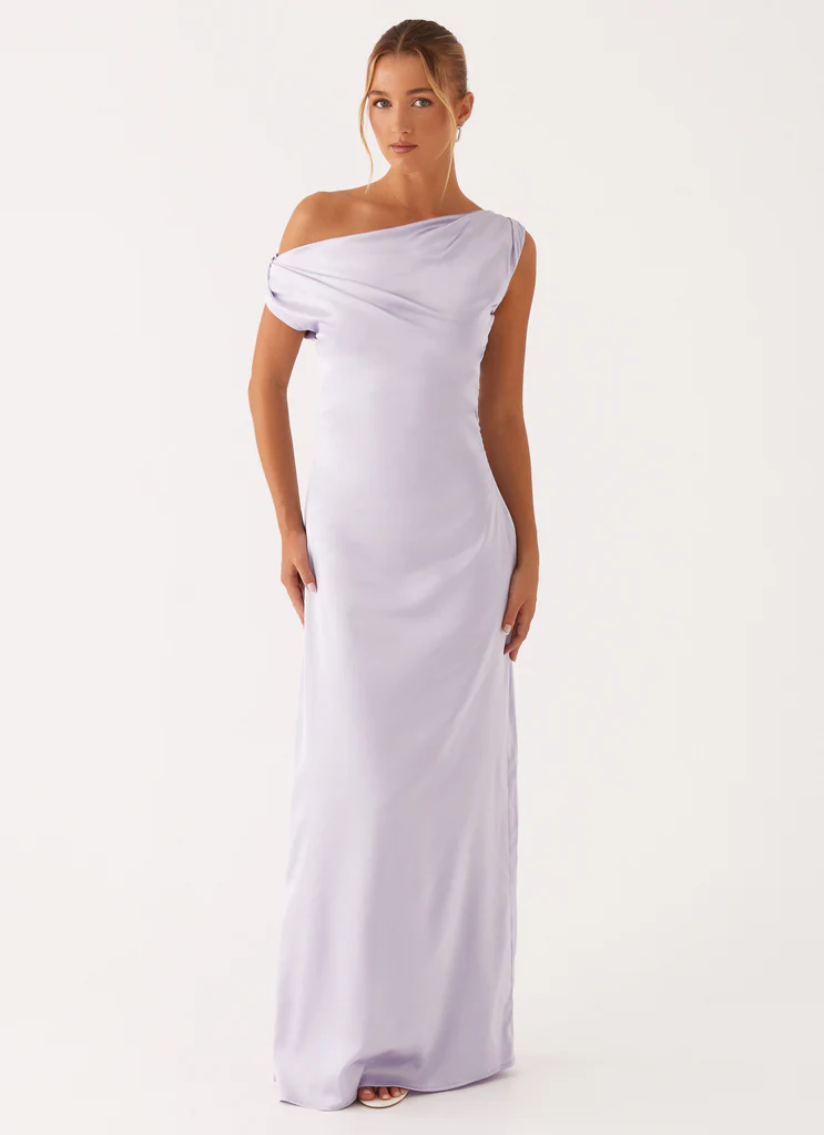 Robe Maxi Satin Cœur de Verre – Lilas Robe Maxi Satin Cœur de Verre - Lilas