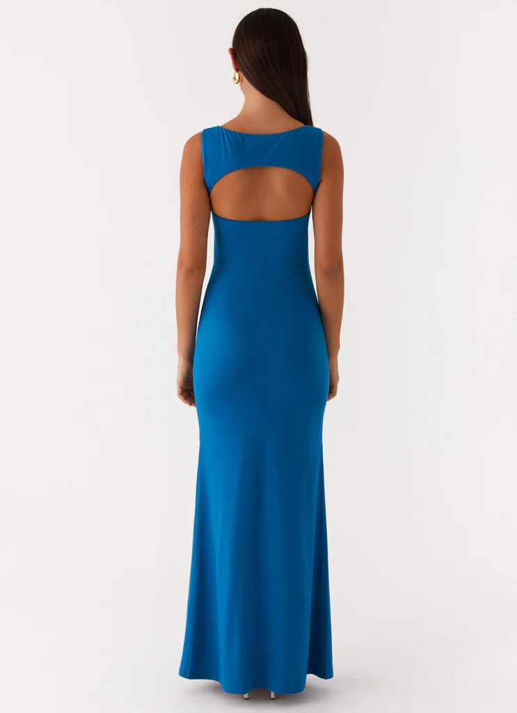 Robe Maxi à Découpe Lagoon - Bleu Royal