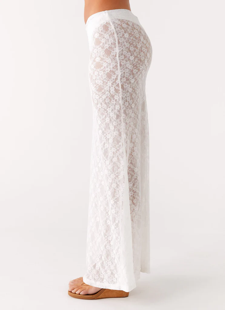 Jaz Lace Maxi Skirt - Blanc