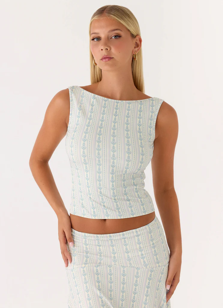Suns Out Tank Top - Rayures Vintage