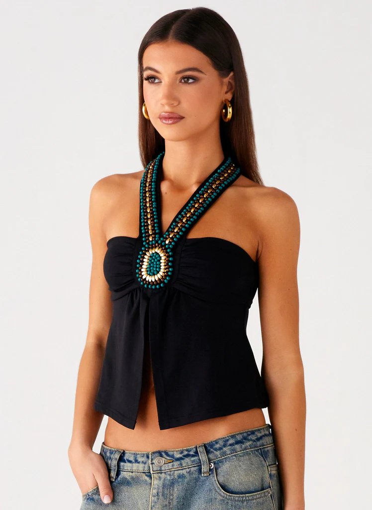 Halter Boheme Breeze - Noir