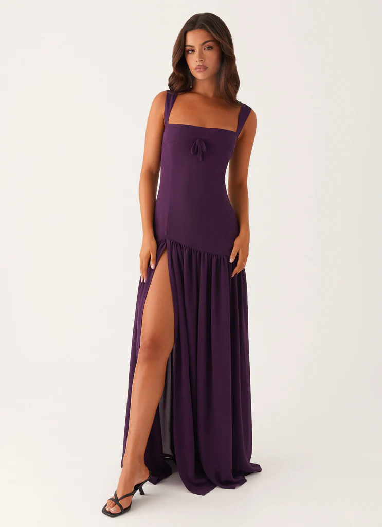 Robe Maxi Alberta - Mûrier