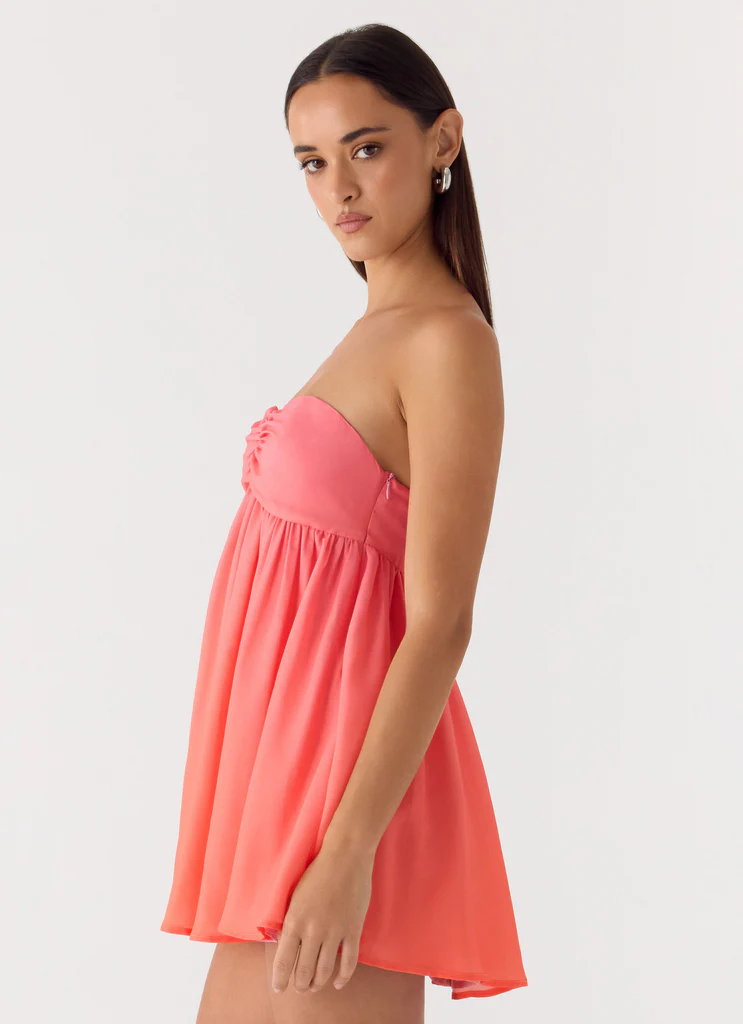 Robe Mini Sans bretelles Elevare - Ombré Coucher de soleil