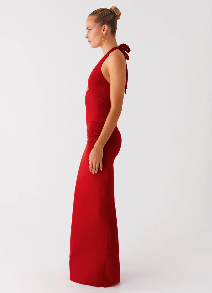 Robe maxi à bretelles Billen - Rouge
