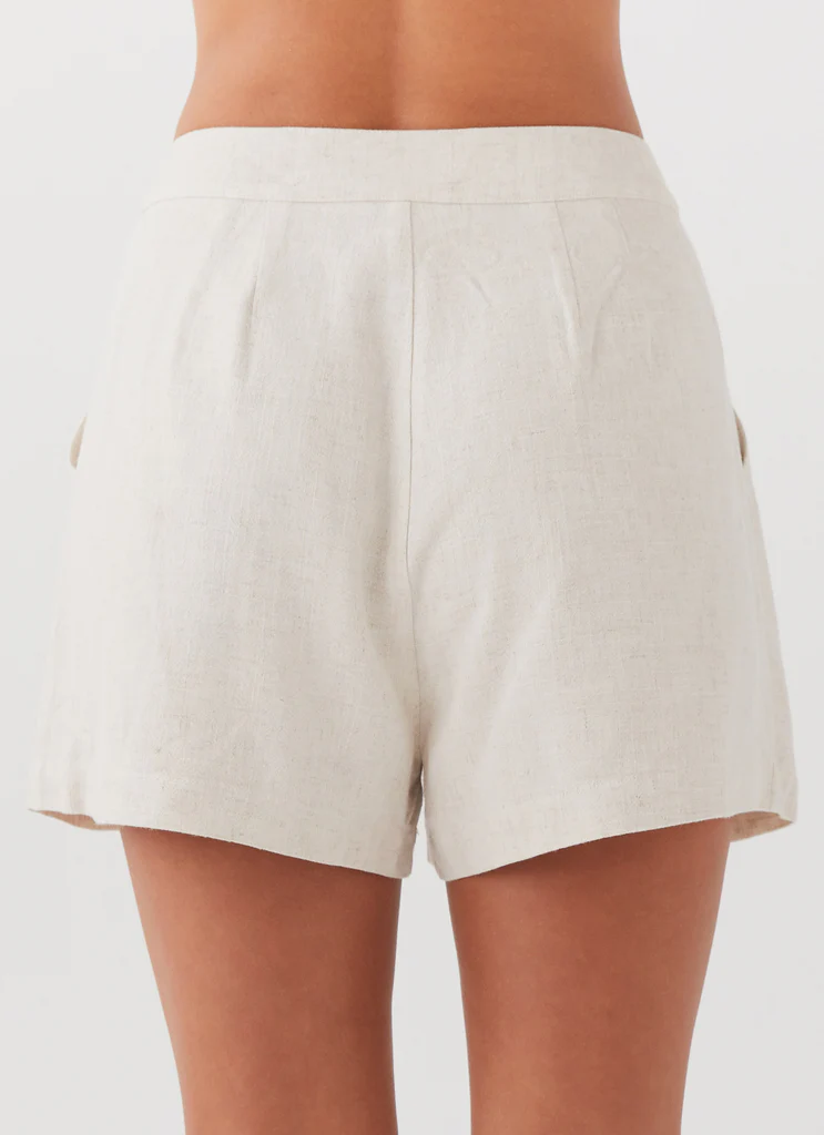 Shorts en lin Born For Bordeaux - Oatmeal