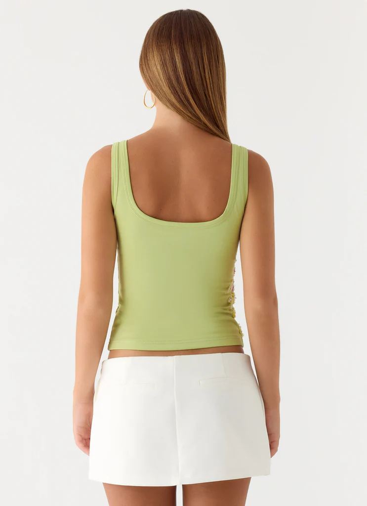 Top floral Michele - Lime