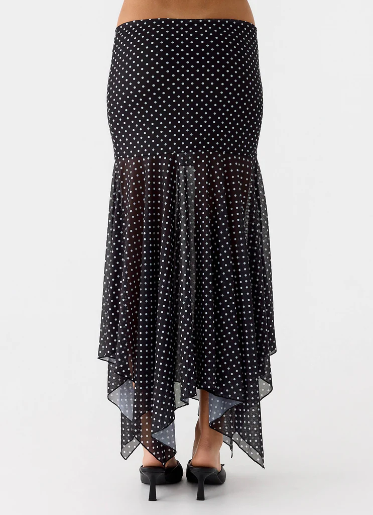 Jupe Maxi Buffy - Noir à pois