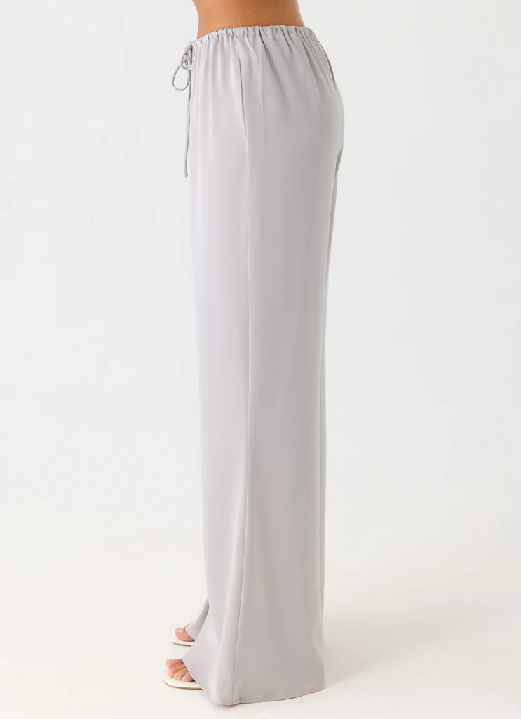 Pantalons Sorena à taille basse évasés - Bleu Moutarde