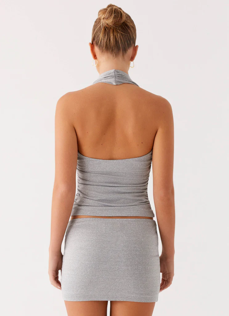 Top à bretelles Amia - Gris marl
