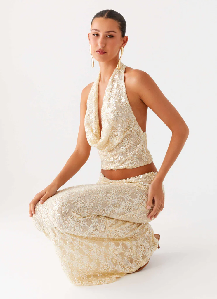 Bling It On Cowl Top - Ivoire