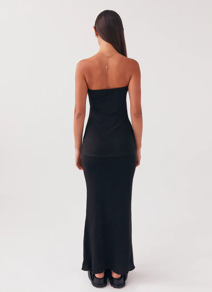 Jupe Maxi Tricot Délicate Lady - Noir