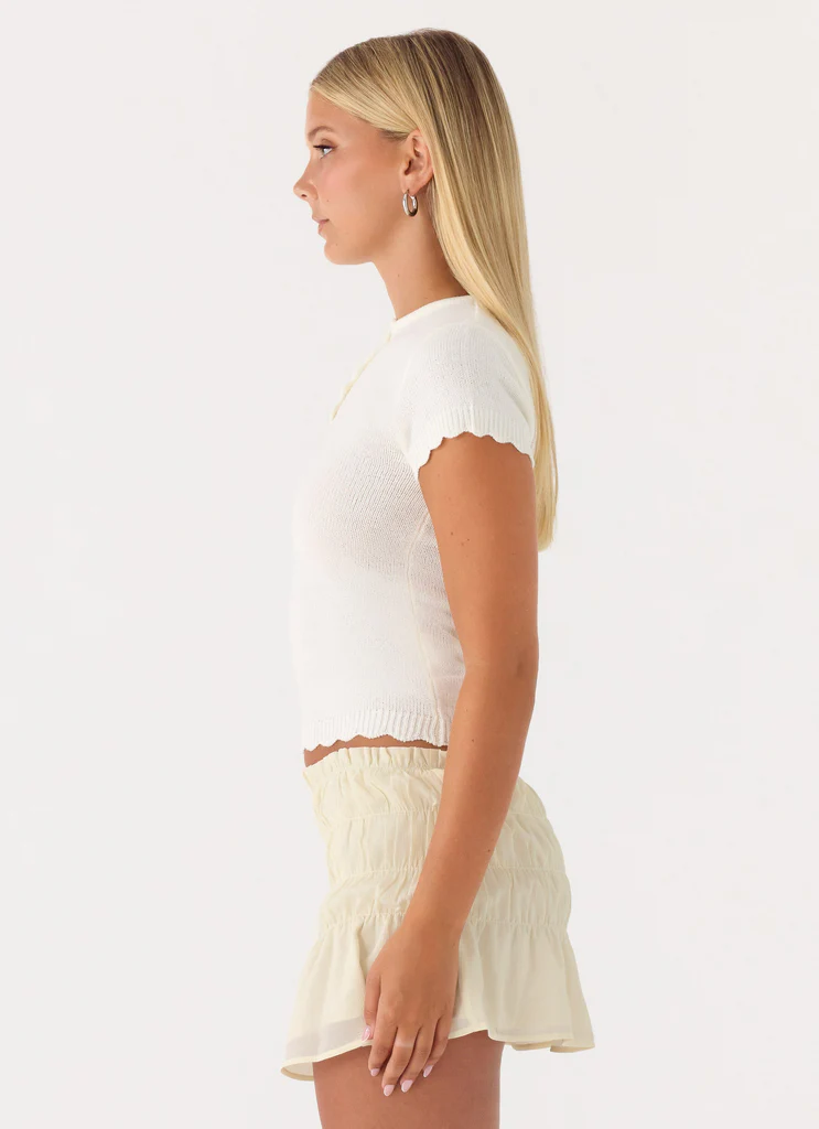 Kerrigan Knit Top - Blanc