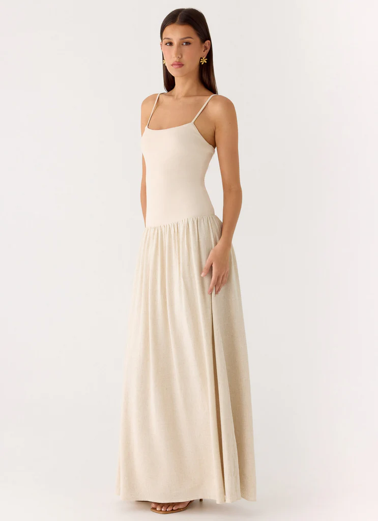 Robe maxi en lin Ali - Oatmeal