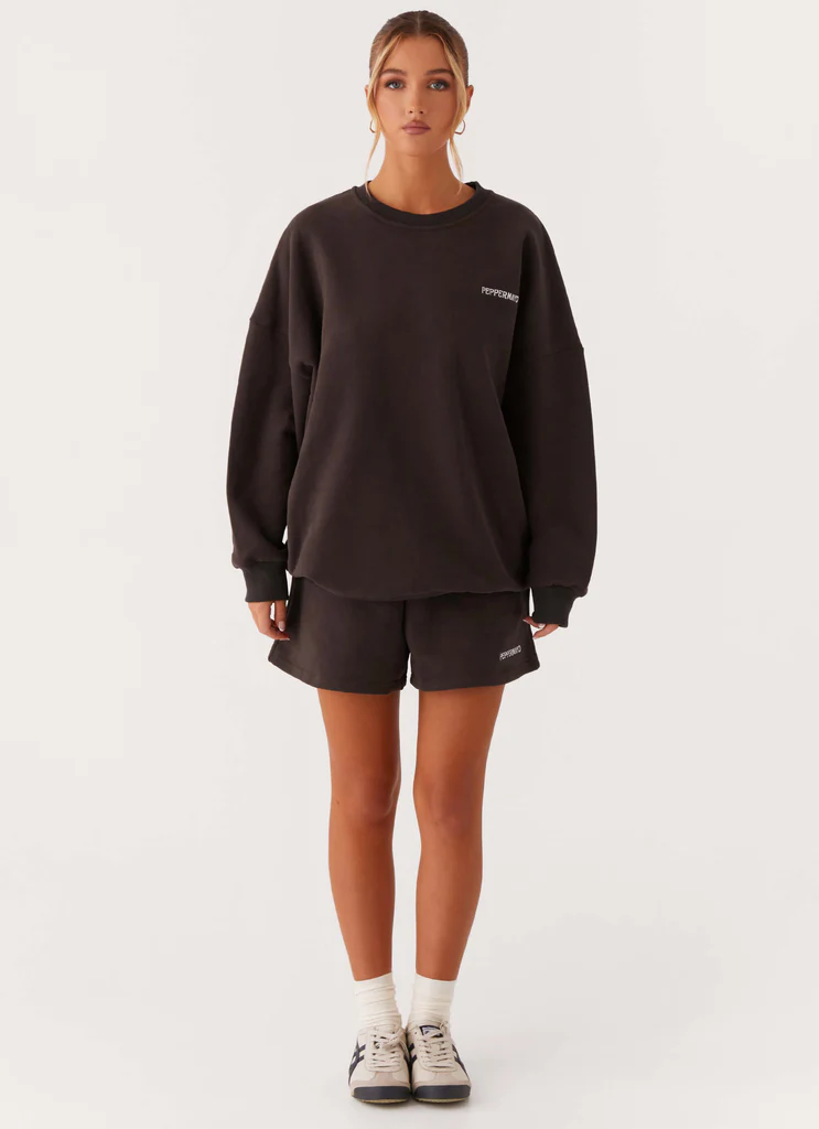 Shorts en molleton Signature - Charcoal