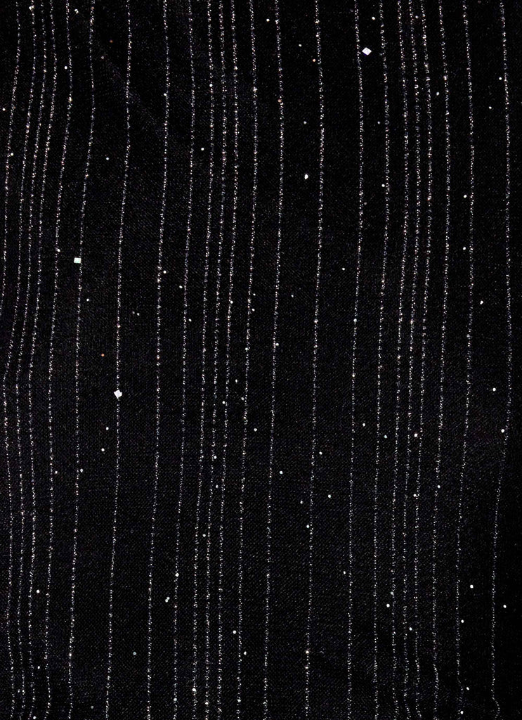 Robe Mini en Maille Éclatante Portofino - Noir