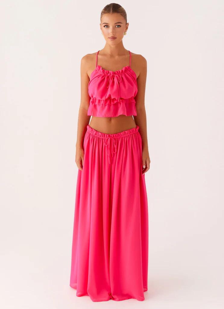 Haut Zaya sans dos - Fuchsia