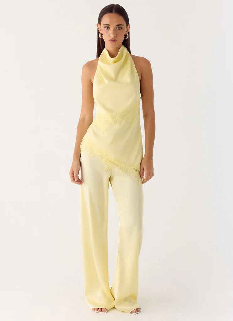 Pantalons Deacon à taille basse – Jaune Pantalons Deacon à taille basse - Jaune
