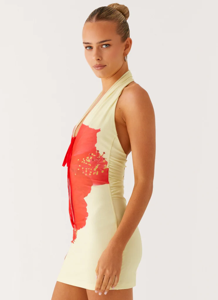 Robe Mini Know You Better – Fleurs Écarlate Robe Mini Know You Better - Fleurs Écarlate