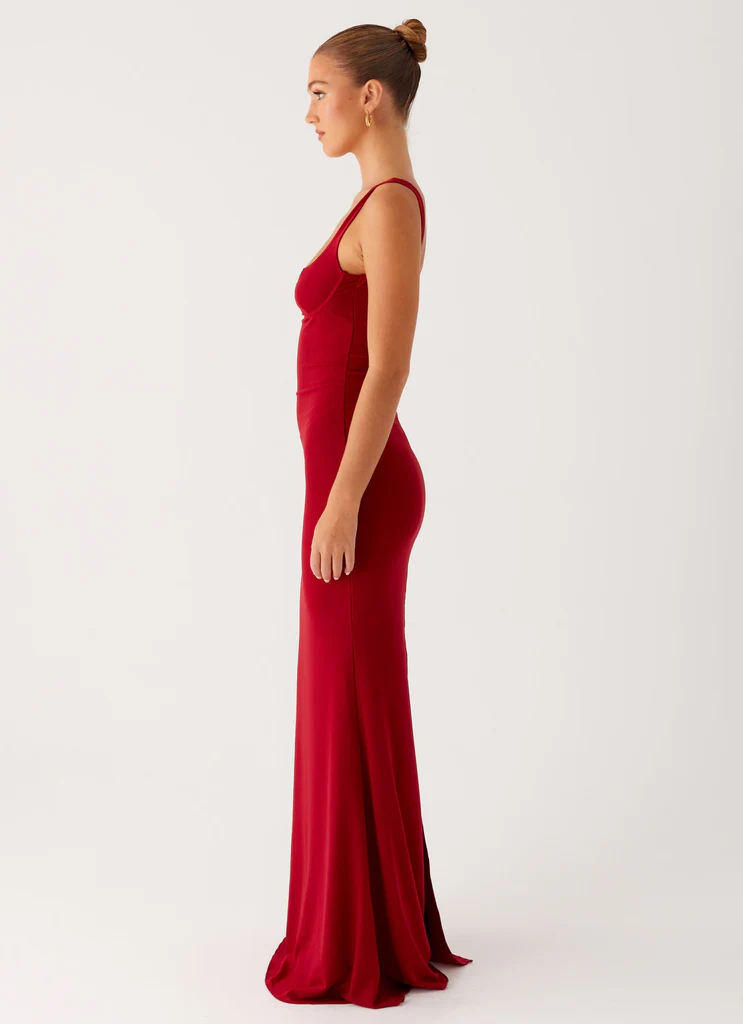 Robe maxi Safiya - Maroon