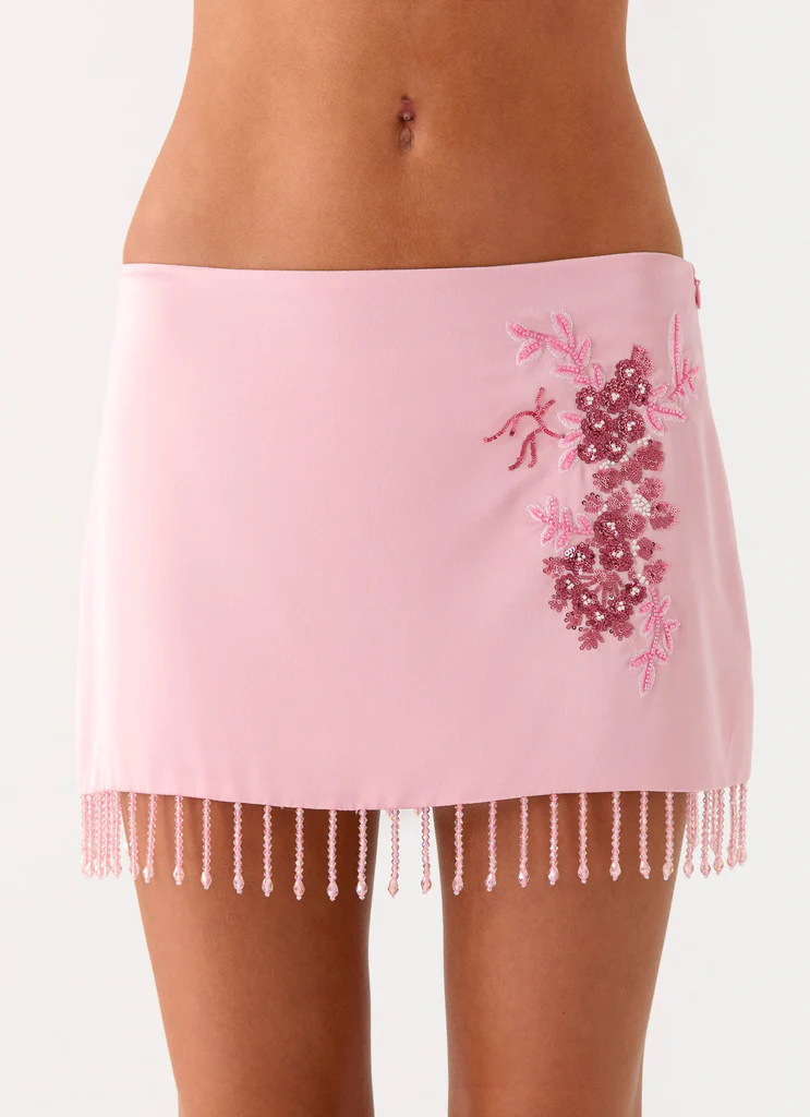 Jupe Mini Wrap Céleste - Rose