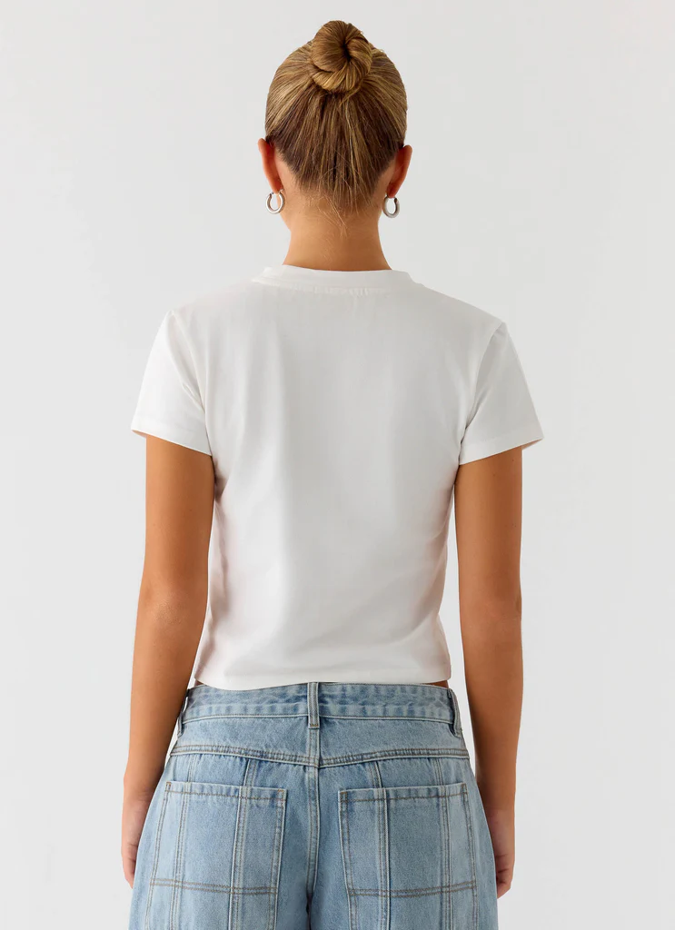 Lamont Baby Tee - Blanc