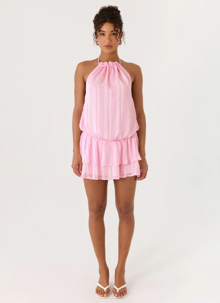 Robe Mini à Bretelles Parade - Rose
