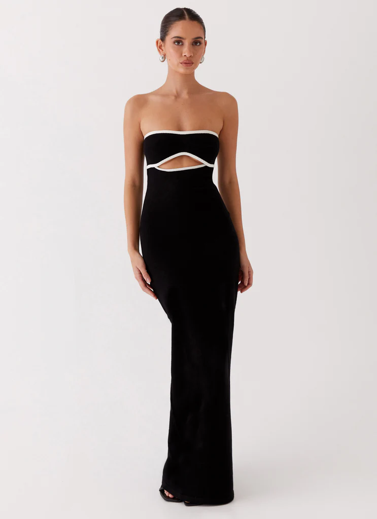 Robe maxi tricot When In Rome - Noir