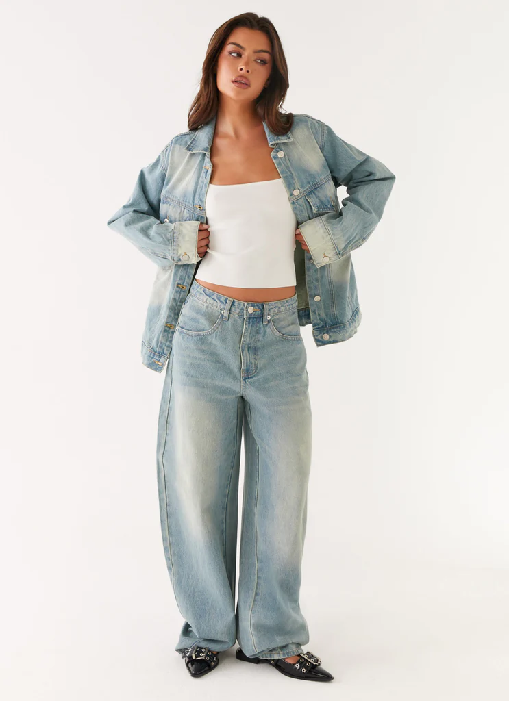 Jean denim ample Maxwell - Bleu lavé