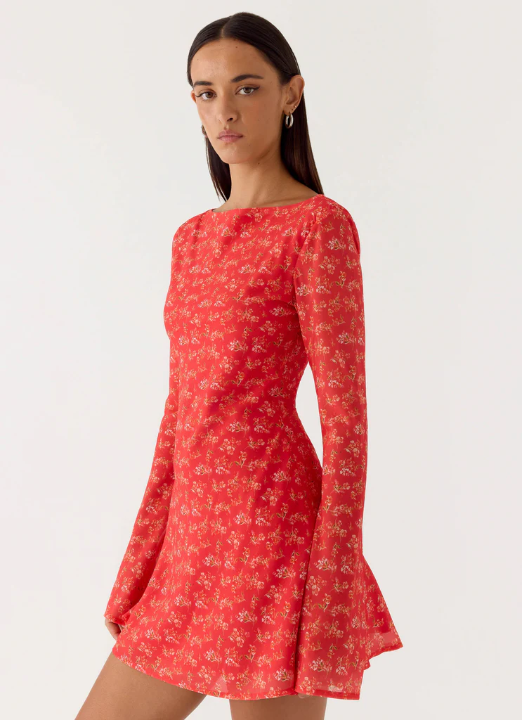 Sabella Mini Dress - Rose Rouge Magenta