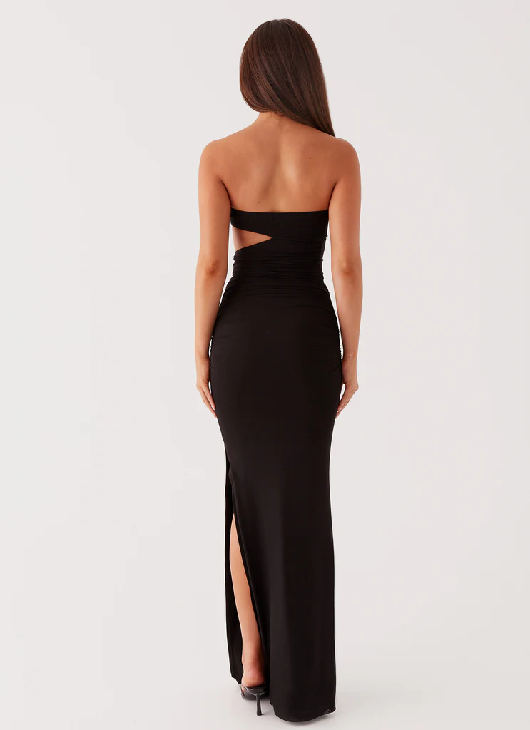 Robe Maxi en Maille Into Pieces - Noir