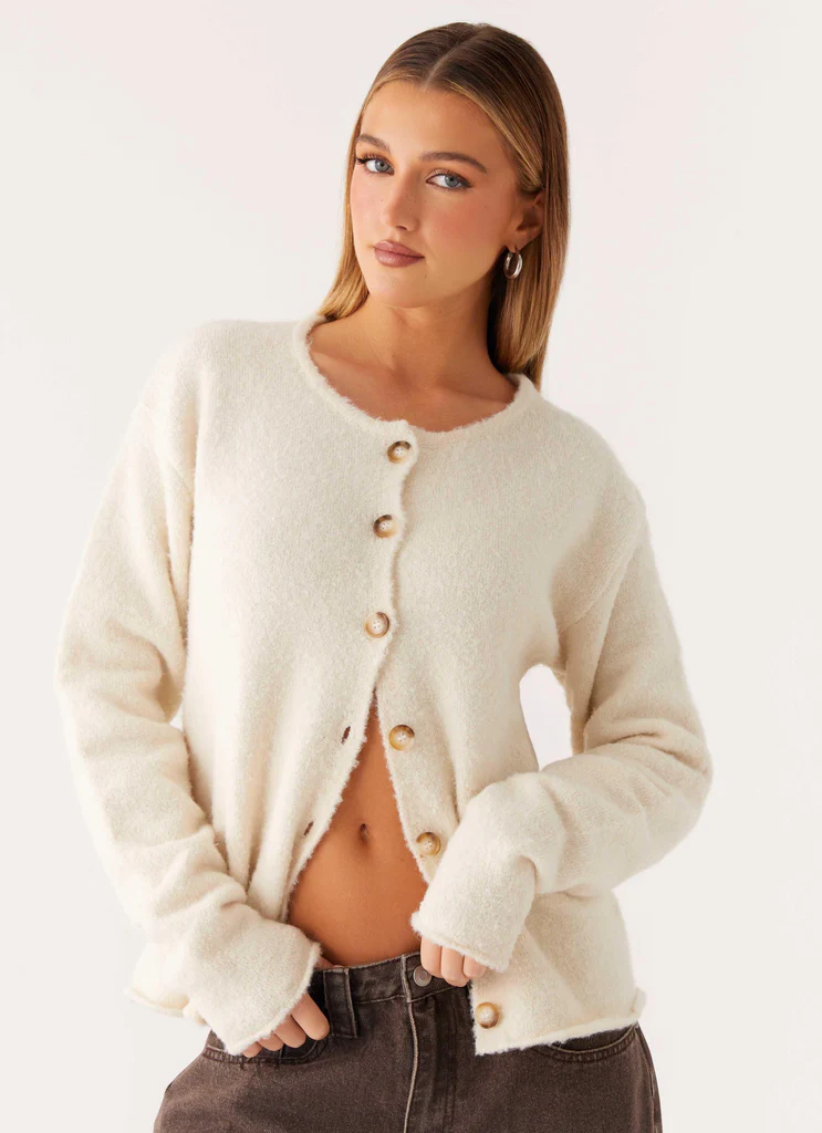 Cardigan Vera en maille - Ivoire