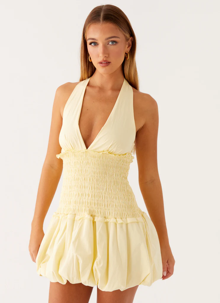 Robe Mini Dimi Bubble - Jaune
